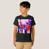 Paarse Abstracte kunst 108 T-shirt (Voorkant volledig)
