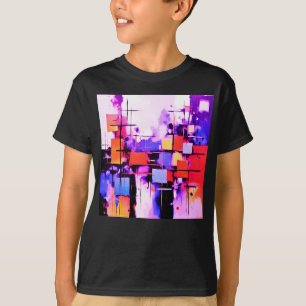 Paarse Abstracte kunst 108 T-shirt