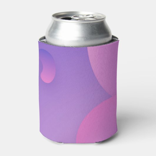 Paarse Abstracte kunstontwerp Blikjeskoeler (Blikje Voorkant)
