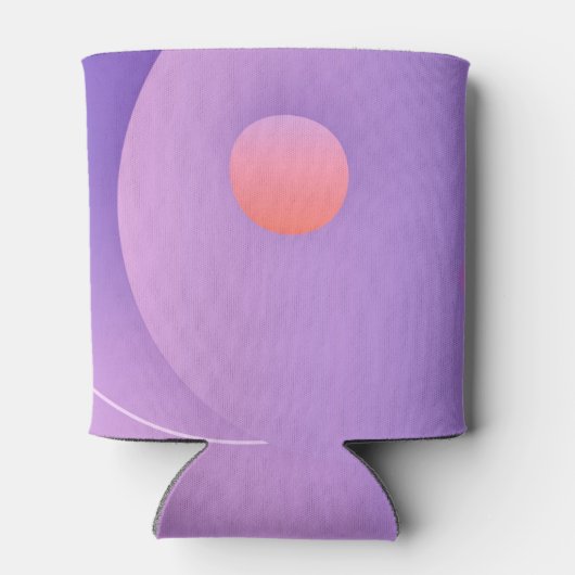 Paarse Abstracte kunstontwerp Blikjeskoeler (Achterkant)