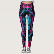 paarse abstracte leggings