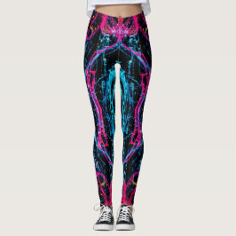 paarse abstracte leggings
