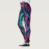 paarse abstracte leggings (Links)