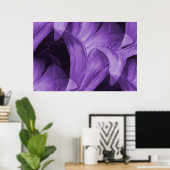 Paarse Abstracte Lily door Mark Moore Poster (Thuiskantoor)