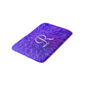 Paarse Abstracte monogrammen: Plush Bath Mat (Gekanteld)