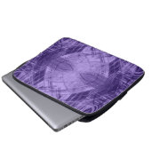 Paarse abstracte patroon laptop sleeve (Voorkant onderkant)