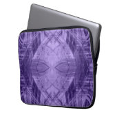 Paarse abstracte patroon laptop sleeve (Voorkant Links)