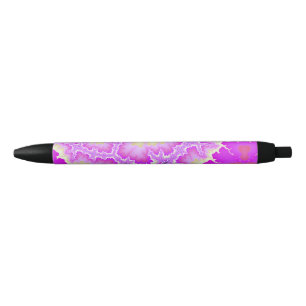 Paarse Abstracte pen Zwarte Inktpen