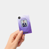 Paarse Abstracte Personeelsfoto Identificatie ID Badge (Handheld)