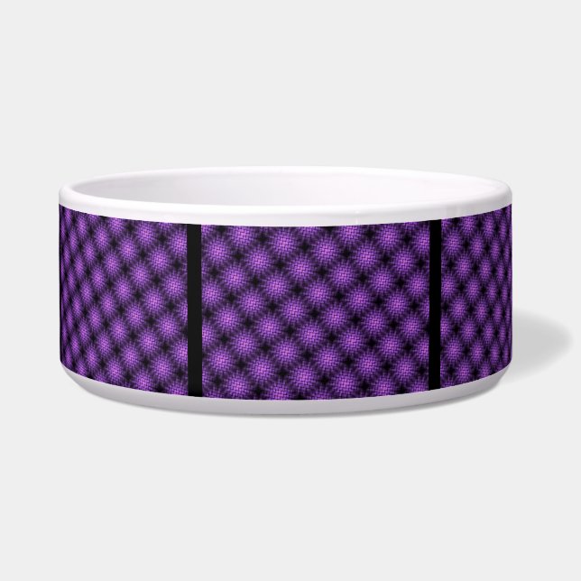Paarse Abstracte Pet Bowl Voerbakje (Voorkant)