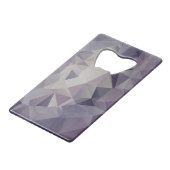 Paarse Abstracte piramidkunst Creditkaart Flessenopener (Achterkant Gekanteld)