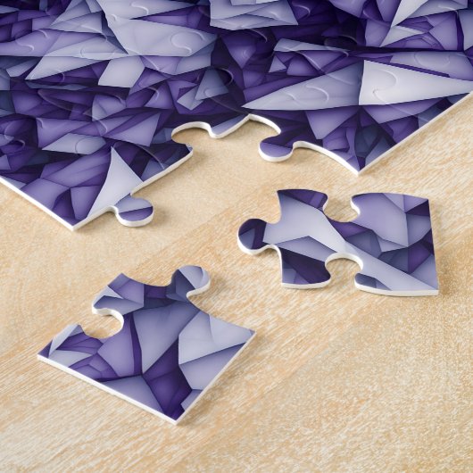 Paarse Abstracte puzzel Legpuzzel (Zijkant)