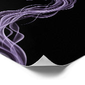 Paarse Abstracte rook - etherische muurkunst Poster (Hoek)