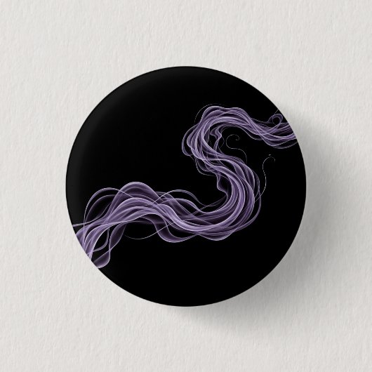 Paarse Abstracte rook - etherische muurkunst Ronde Button 3,2 Cm (Voorkant)