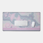  Paarse Abstracte Speelse Boho Design Naam Bureaumat (Keyboard & Muis)