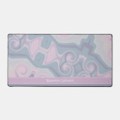  Paarse Abstracte Speelse Boho Design Naam Bureaumat (Voorkant)