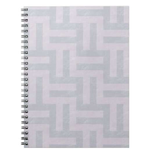 Paarse Abstracte strepen Notitieboek (Voorkant)