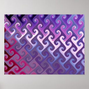 Paarse Abstracte Textuur Poster