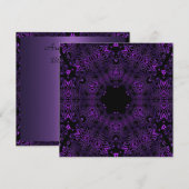 Paarse Abstracte uitnodiging tot vrijdag (Voorkant / Achterkant)