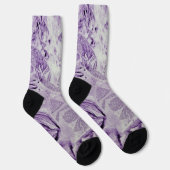 Paarse Abstracte verf Sokken (Rechts)