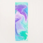 Paarse Abstracte verfteksten met marmer Yogamat (Achterkant)