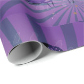 Paarse Abstracte vlinder met stralende vleugels Cadeaupapier (Rol Hoek)