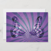 Paarse Abstracte vlinder met stralende vleugels Kaart (Voorkant)
