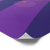 Paarse Abstracte vlinder met stralende vleugels Poster (Hoek)