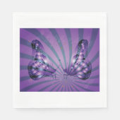 Paarse Abstracte vlinder met stralende vleugels Servet (Voorkant)