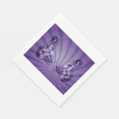 Paarse Abstracte vlinder met stralende vleugels Servet (Hoek)