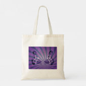 Paarse Abstracte vlinder met stralende vleugels Tote Bag (Achterkant)