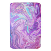 Paarse Abstracte vloeibare marmer Badmat (Voorkant Verticaal)