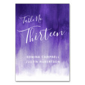 Paarse abstracte was moderne kunst tafel nummer 13 kaart (Voorkant)