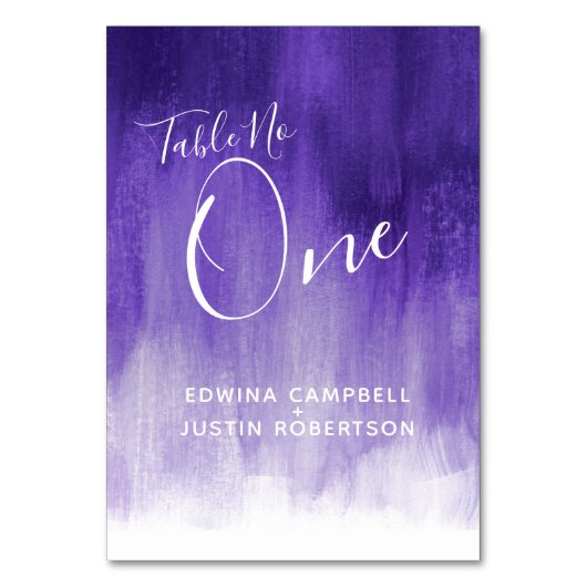 Paarse abstracte was moderne kunstlijst nummer één kaart (Voorkant)