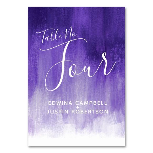 Paarse abstracte was moderne kunstlijst nummer vie kaart (Voorkant)