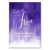 Paarse abstracte wasmoderne kunsttabel nummer vijf kaart (Achterkant)