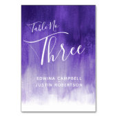 Paarse abstracte wasmoderne kunsttafel nummer drie kaart (Achterkant)