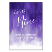 Paarse abstracte wasmoderne kunsttafel nummer nege kaart (Achterkant)