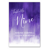 Paarse abstracte wasmoderne kunsttafel nummer nege kaart (Voorkant)