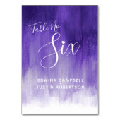 Paarse abstracte wasmoderne kunsttafel nummer zes kaart (Achterkant)