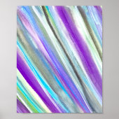 Paarse abstracte Waterverf Fashionable Unieke Poster (Voorkant)