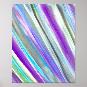 Paarse abstracte Waterverf Fashionable Unieke Poster