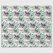 Paarse Abstracte Waterverf Lotus, bevroren Cadeaupapier (Vlak)