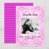 Paarse Abstracte Zwirlgrens sparen de Kaart van de (Voorkant / Achterkant)