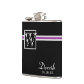 Paarse Accent Stripe en Monogram Heupfles (Links)