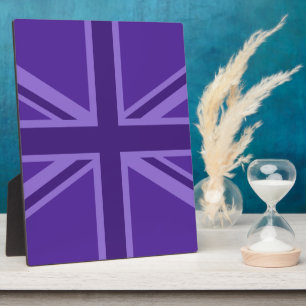 Paarse Accent Union Jack Decoratie Fotoplaat