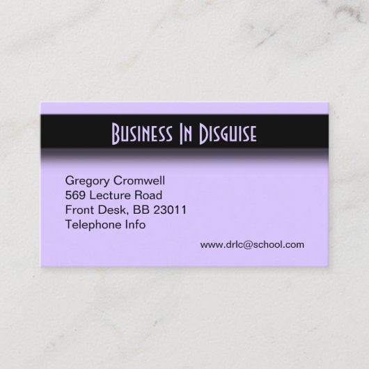 Paarse accent visitekaartje (Voorkant)