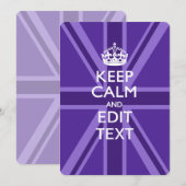 Paarse accenten houden kalm- en Jouw tekst-Uniefou (Voorkant / Achterkant)