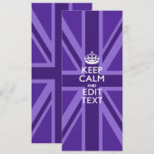 Paarse accenten houden kalm- en Jouw tekst-Uniefou (Voorkant / Achterkant)