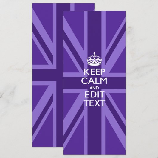 Paarse accenten houden kalm- en Jouw tekst-Uniefou (Voorkant / Achterkant)